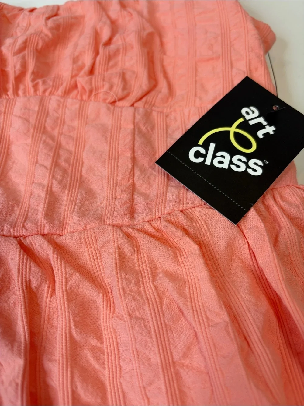 Art Class Coral Textured Sleeveless Summer Girls Dress Size 8 NWT